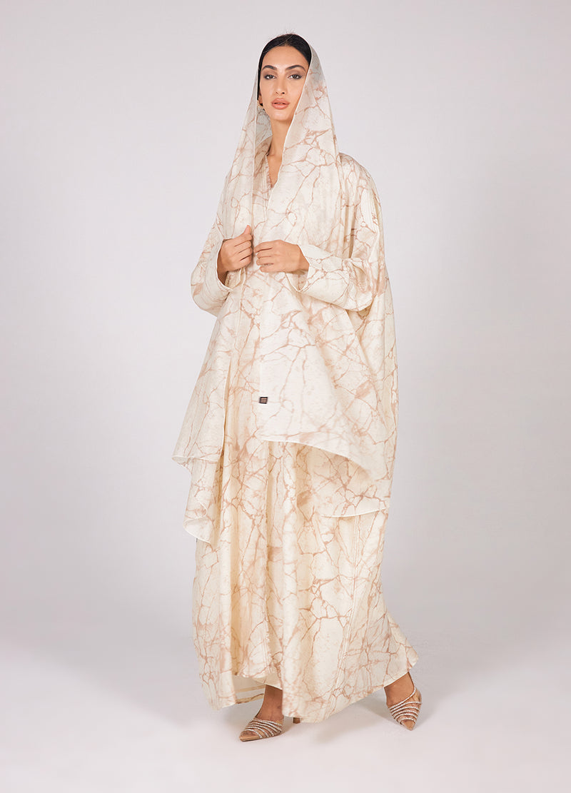 Marble Chiffon Abaya