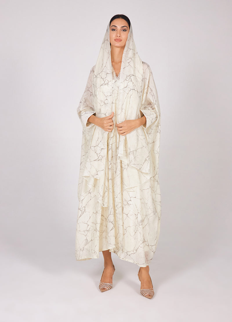Marble Chiffon Abaya